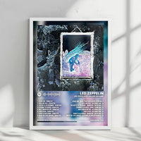 Led Zeppelin "IV" Album Cover Poster - with Complete Tracklist