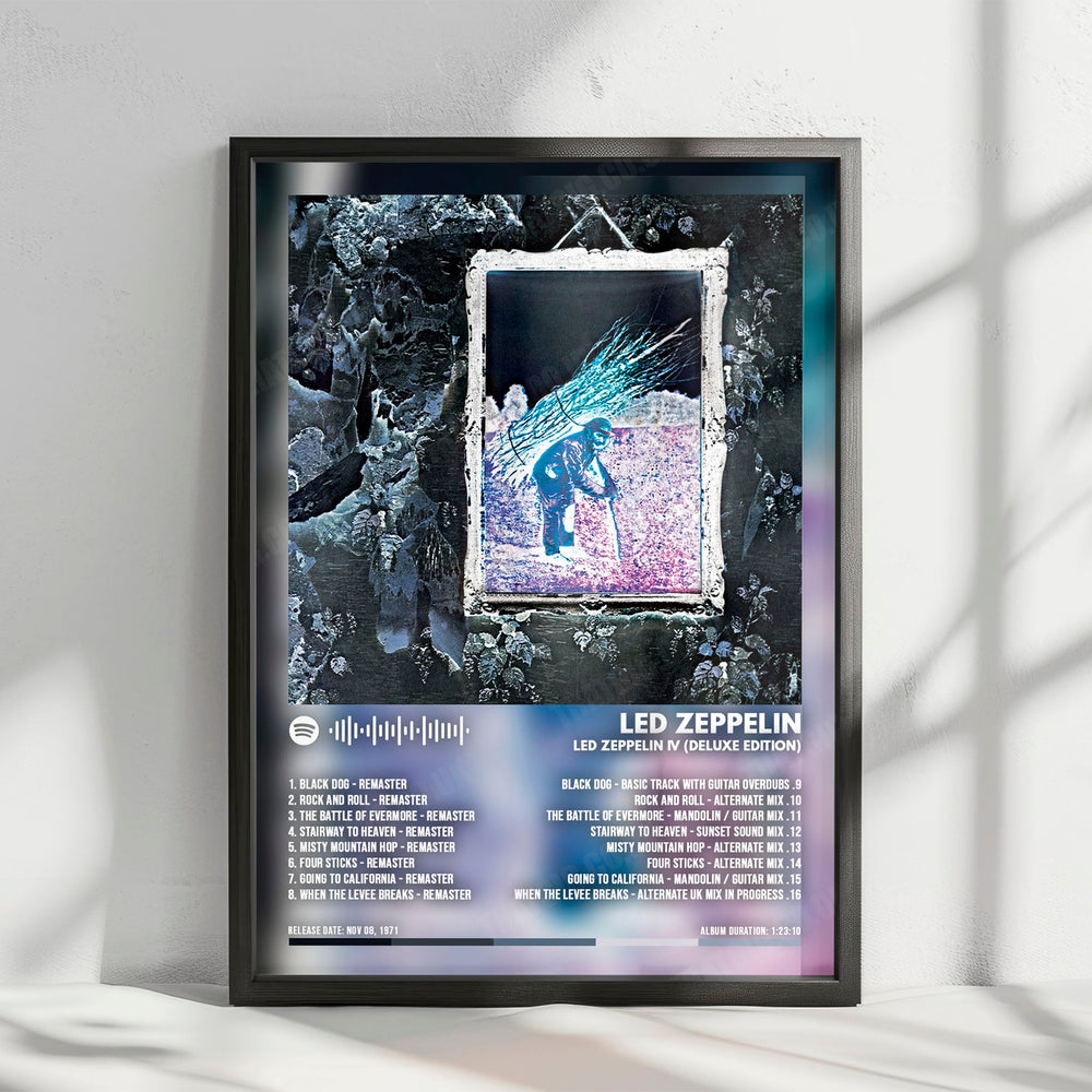Led Zeppelin "IV" Album Cover Poster - with Complete Tracklist