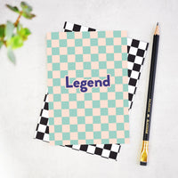 Legend Checkerboard Birthday Card – Stylish Greetings for Every Occasion