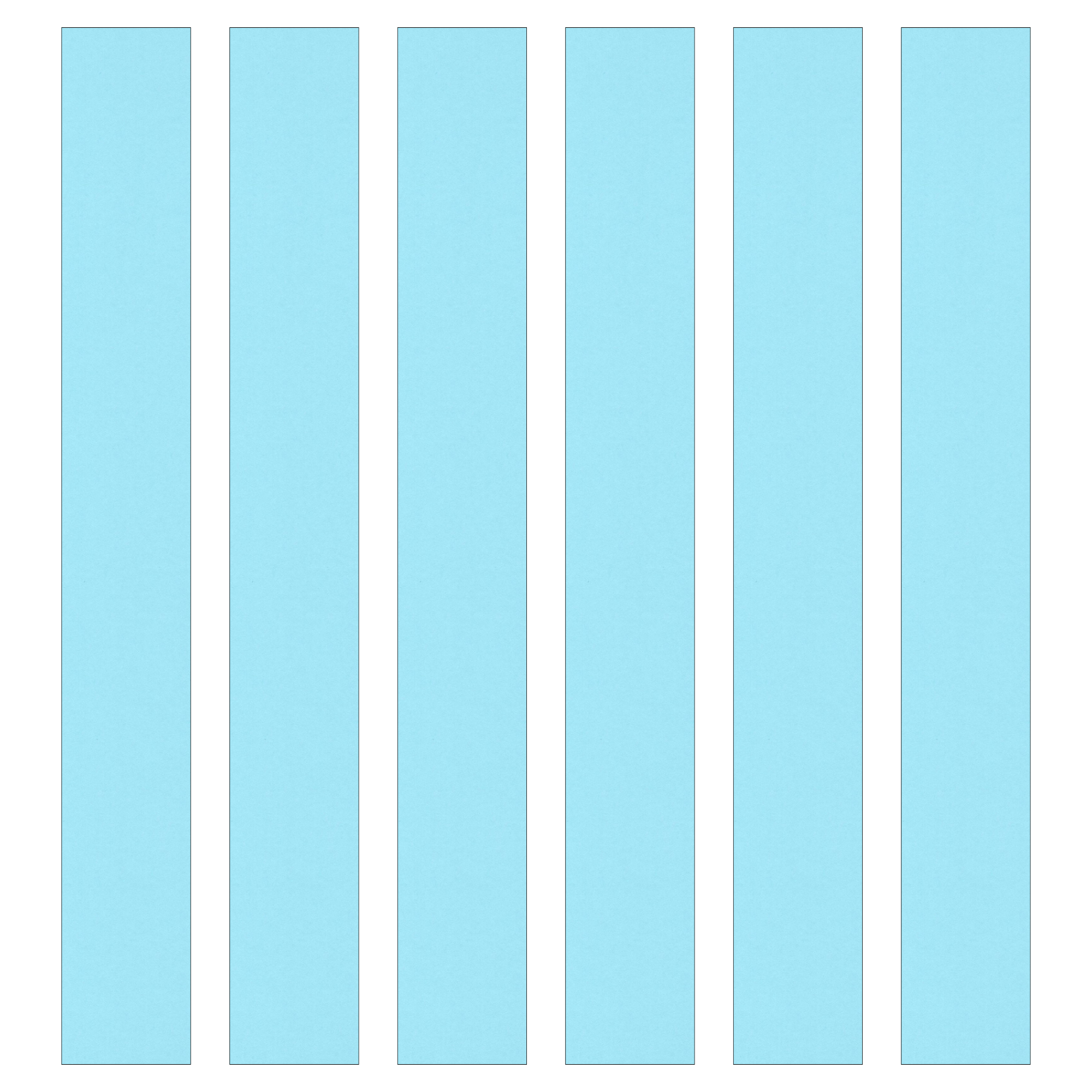 Light Blue Paper Chain Card Strips. 5 Meter / 16 Feet Long. Wedding Party Decor