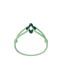 Green Clover Cord Bracelet