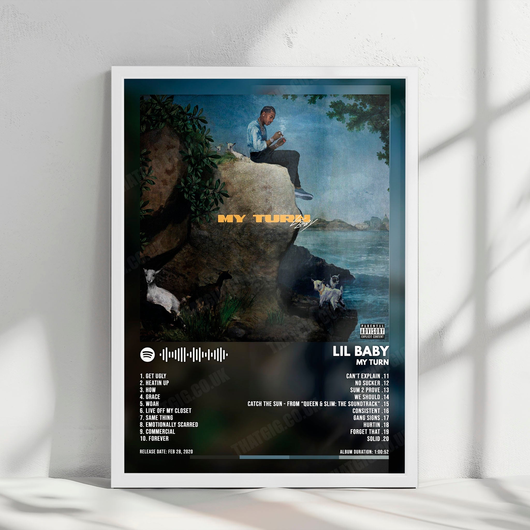 Lil Baby "My Turn" Album Cover Poster - with Complete Tracklist