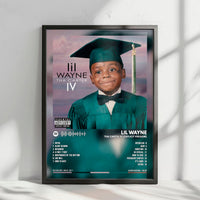 Lil Wayne "Tha Carter IV" Album Cover Poster - with Complete Tracklist