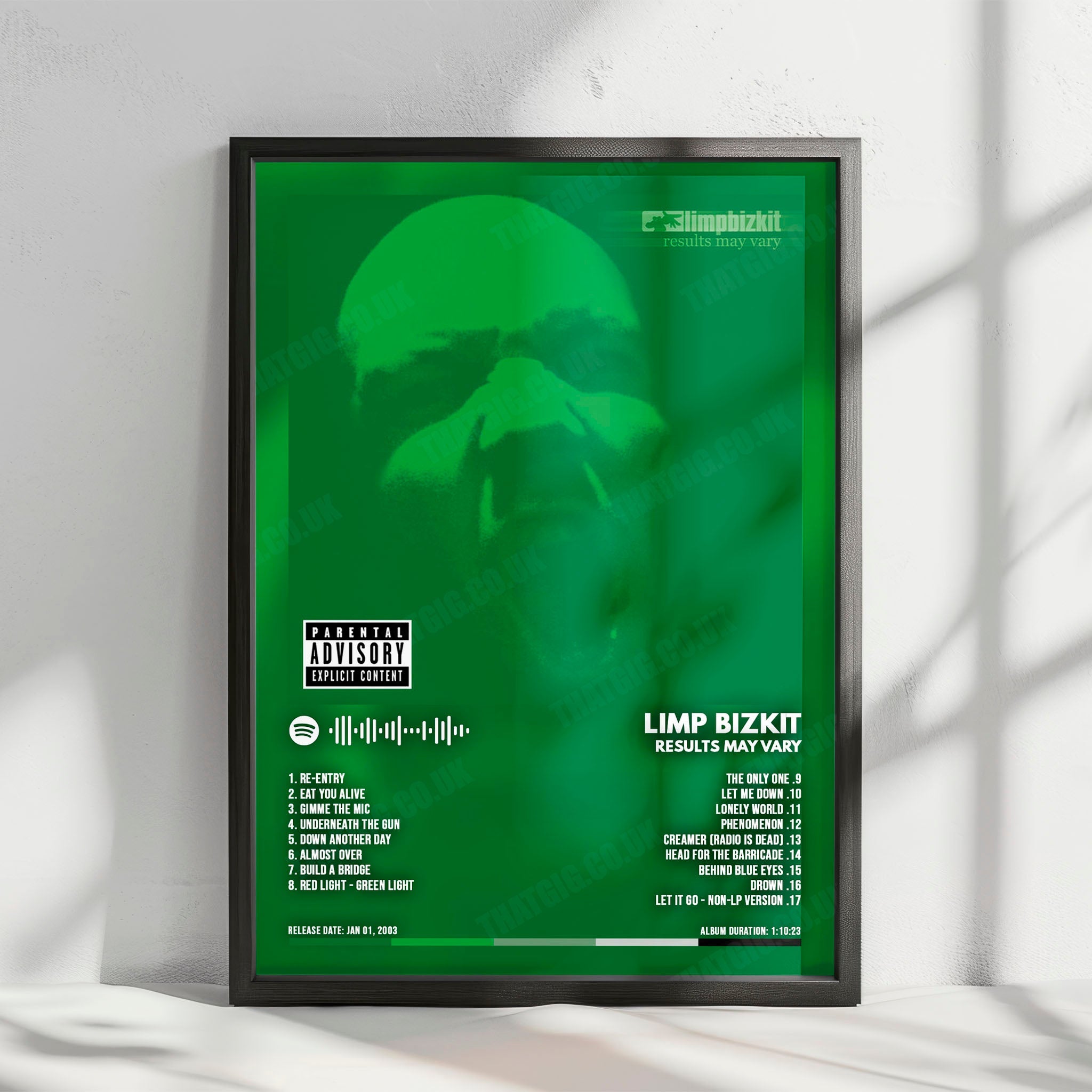 Limp Bizkit "Results May Vary  " Album Cover Poster - with Complete Tracklist