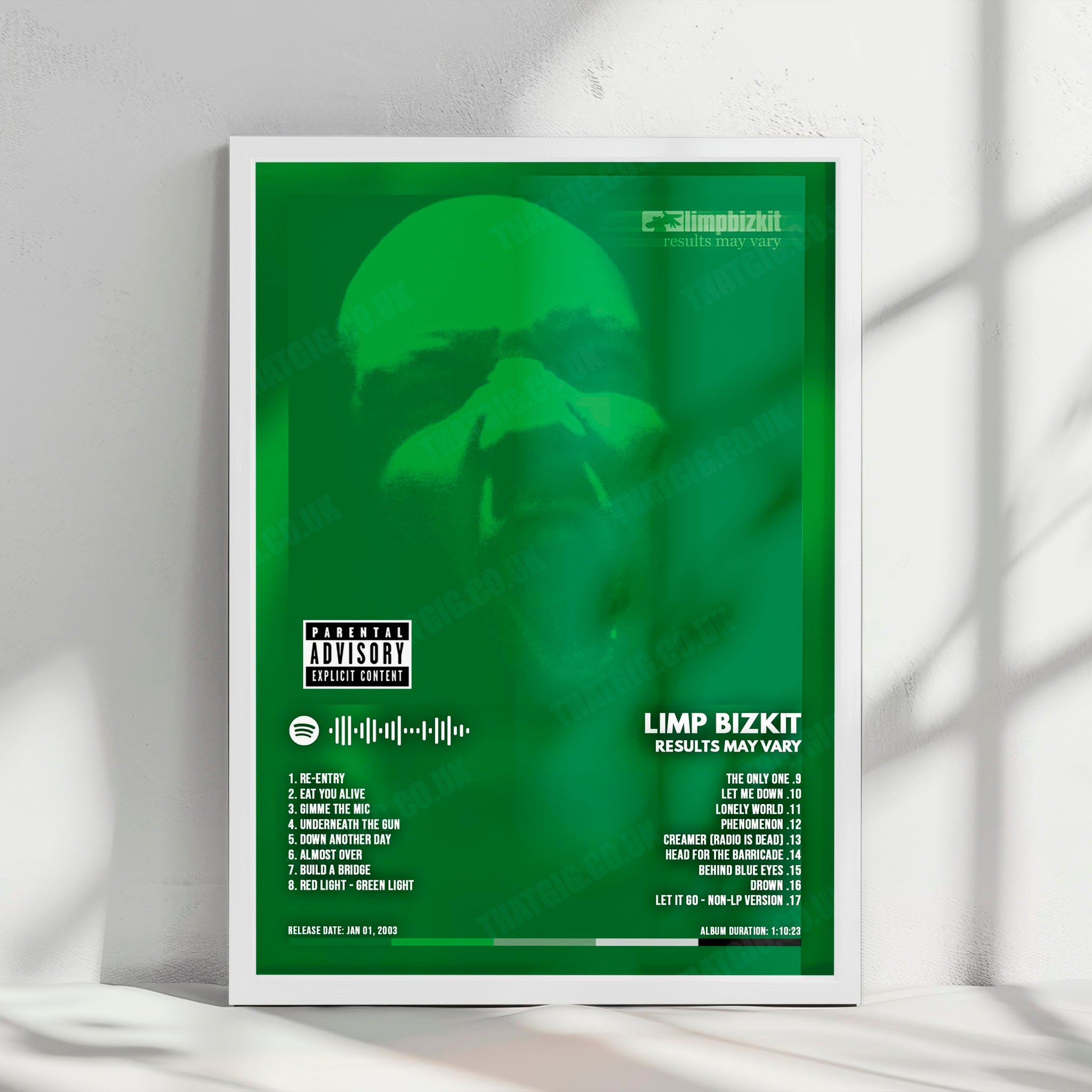 Limp Bizkit "Results May Vary  " Album Cover Poster - with Complete Tracklist