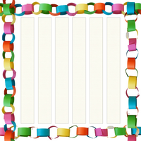 Linen White Paper Chain Card Strips. 5 Meter / 16 Feet Long. Wedding Party Decor