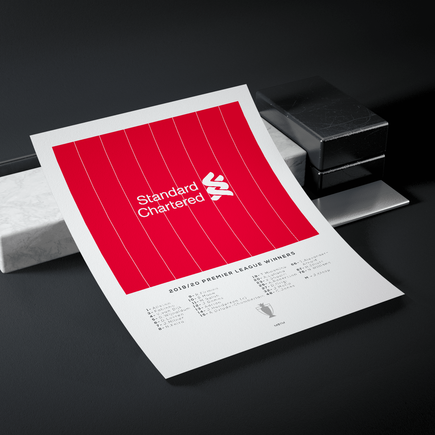 Liverpool 2019/20 League Winners Print