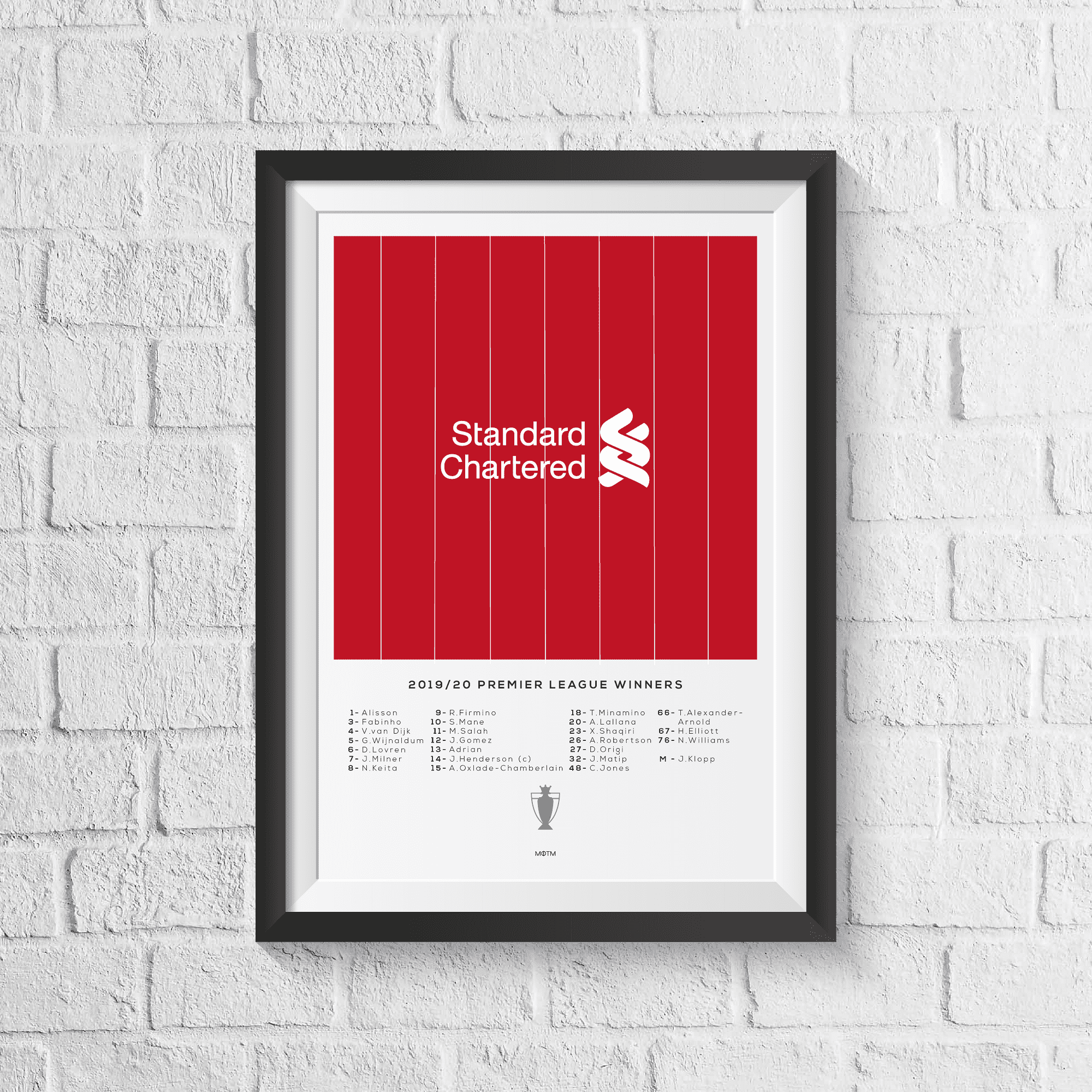 Liverpool 2019/20 League Winners Print