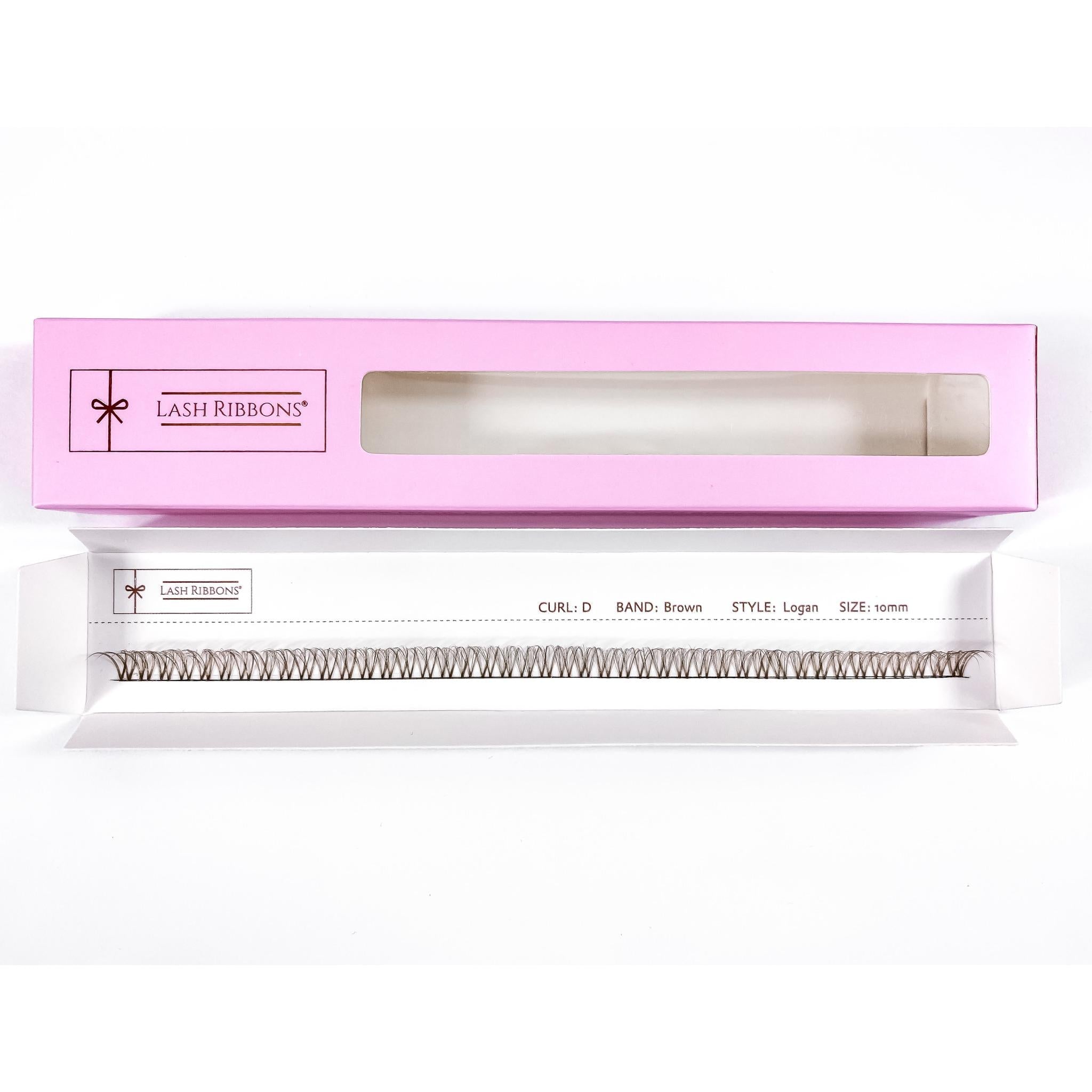 3D 'D' Curl Brown Lash Ribbons® Starter Kit (With Clear Lash Bond)