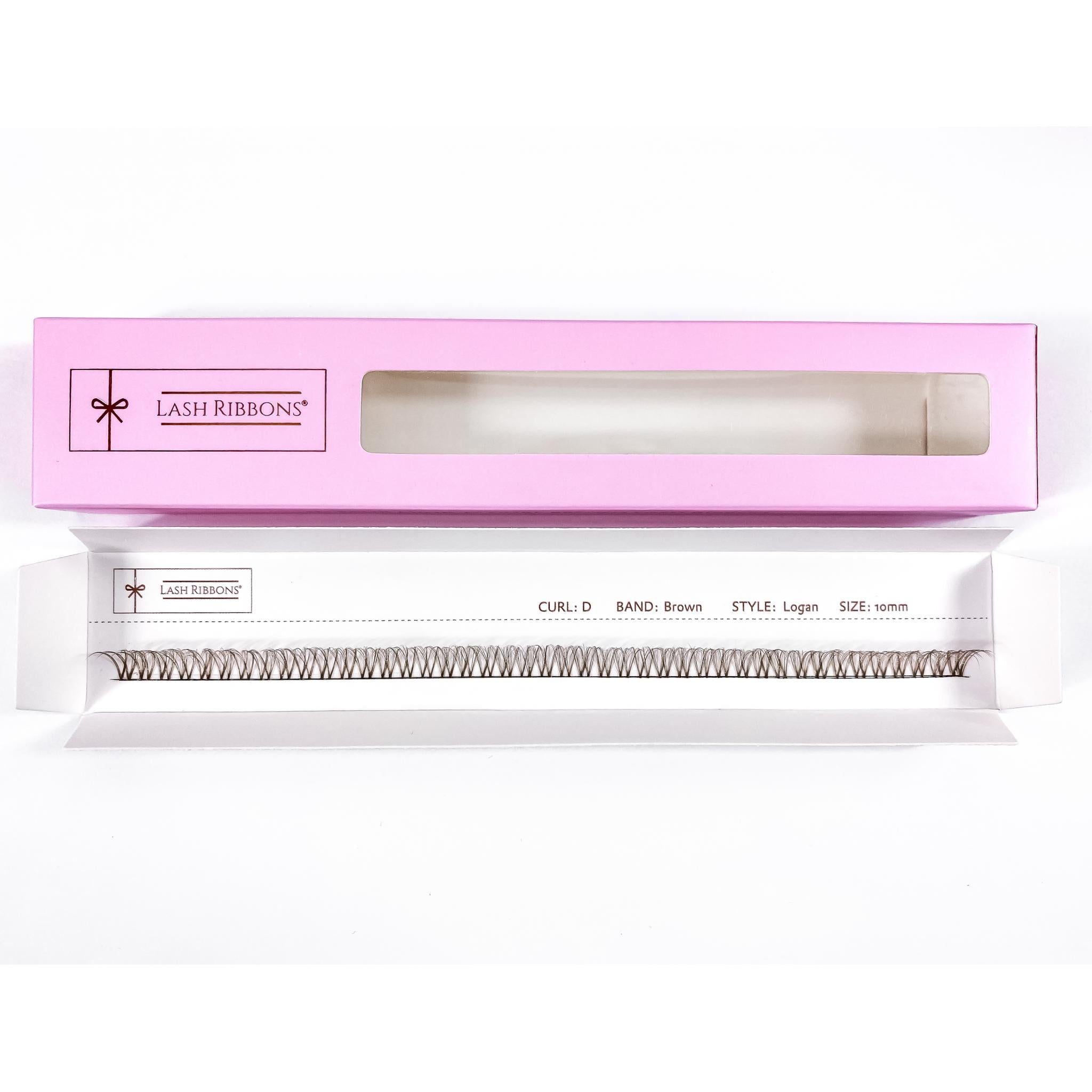 Logan - 3D 'D' Curl Brown Lash Ribbons®