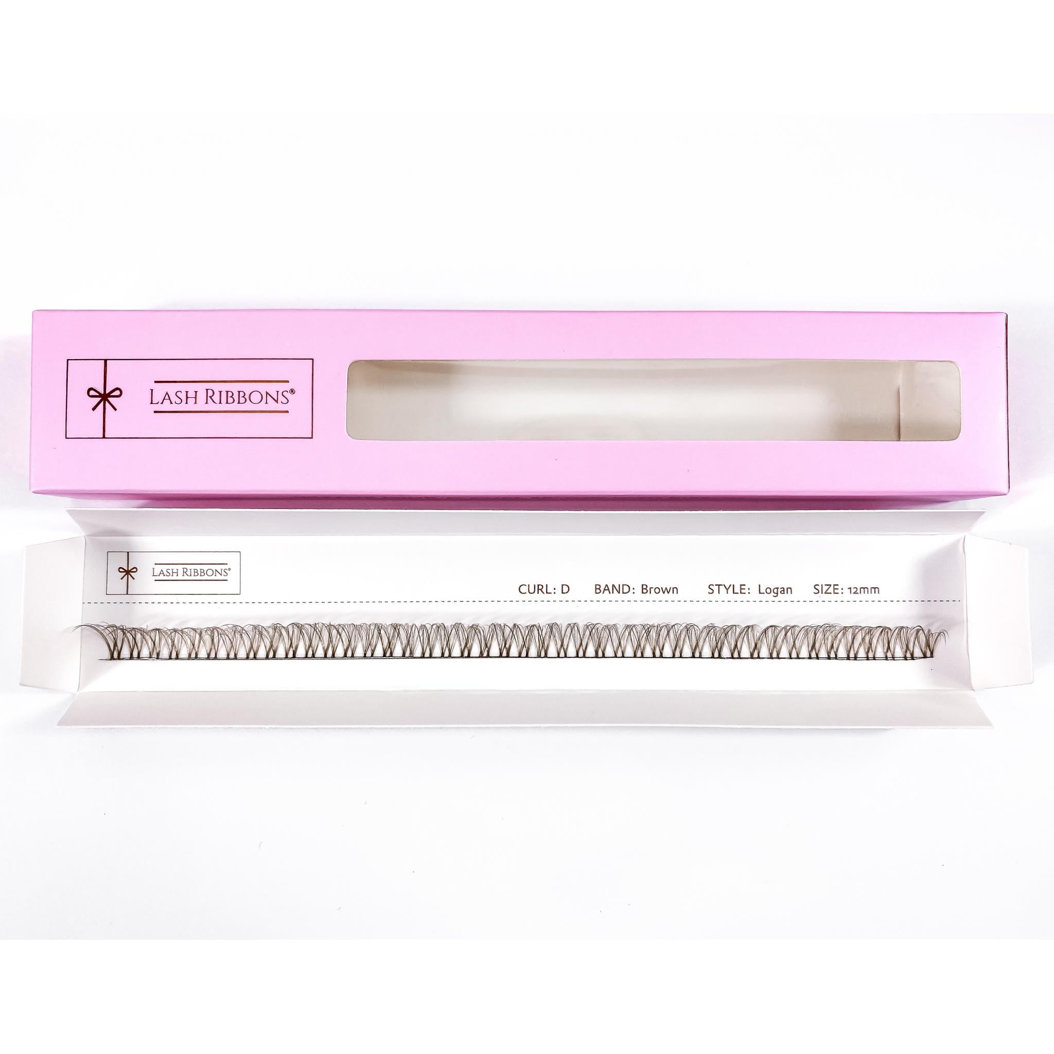 Logan - 3D 'D' Curl Brown Lash Ribbons®