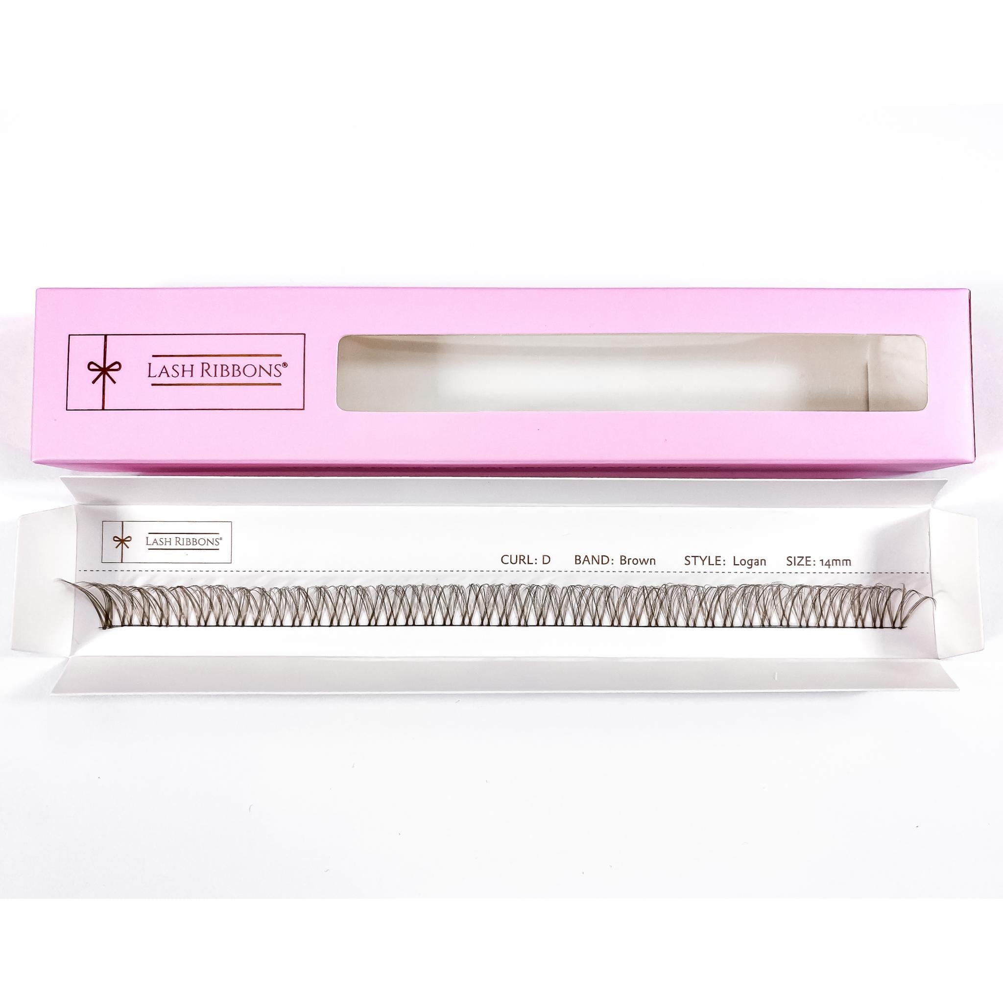 Logan - 3D 'D' Curl Brown Lash Ribbons®