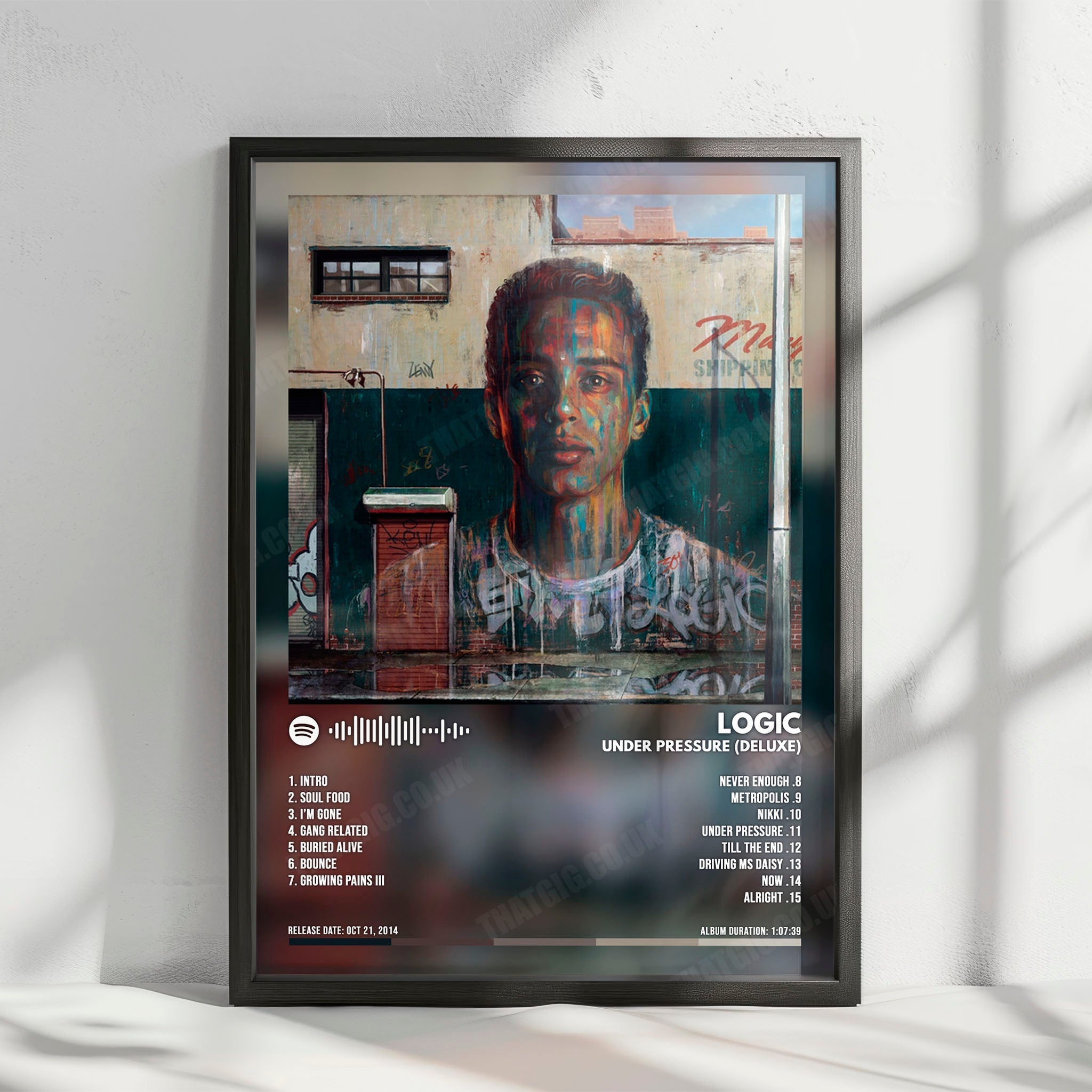 Logic "Under Pressure (deluxe)" Album Cover Poster - with Complete Tracklist