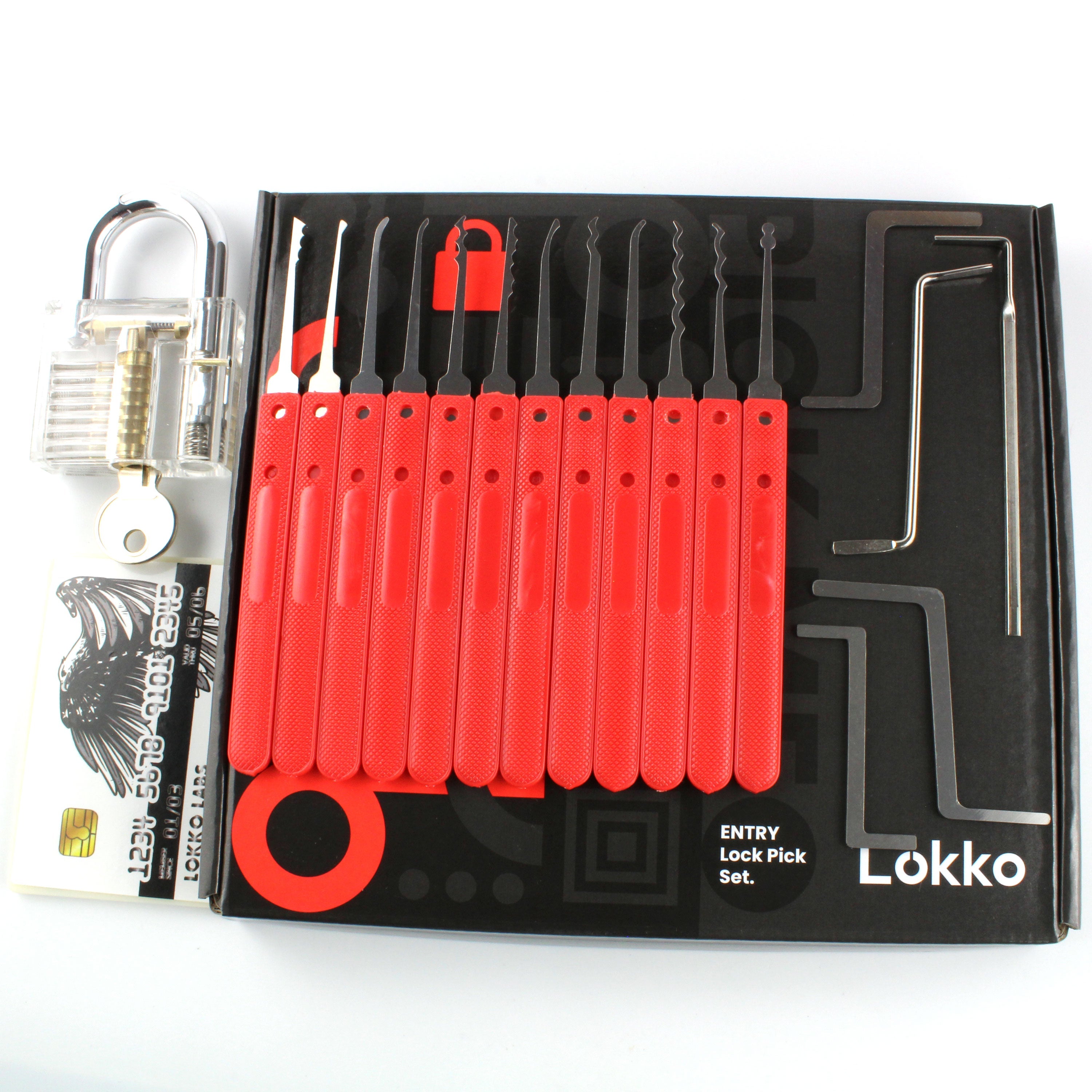 DIAMOND Lock Picking Kit - Lock Picks, Clear Practice Lock, Spy Kit, Beginners Guide and More