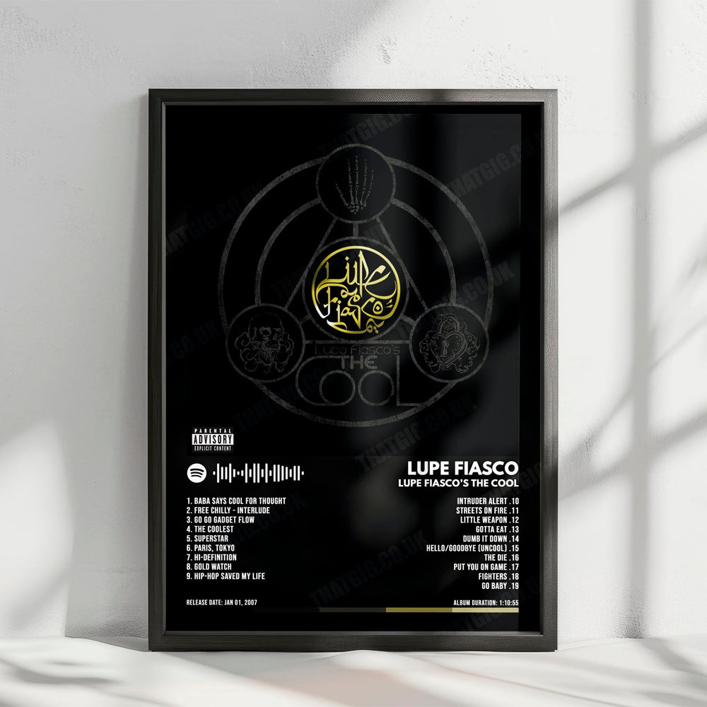 Lupe Fiasco "The Cool" Album Cover Poster - with Complete Tracklist