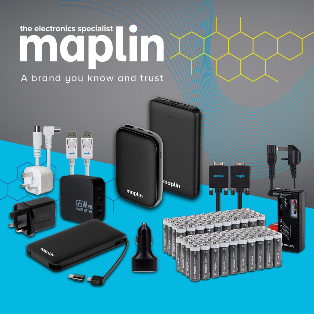 Maplin Lightning to USB-A Cable - Black, 0.5m