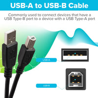 Maplin USB-A to USB-B Cable - Black