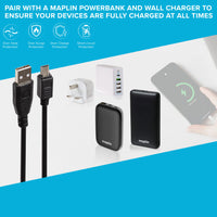 Maplin USB-A to Mini USB-B Cable - Black
