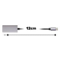Nikkai USB-C to HDMI V3.1 Adapter (Supports 4K Ultra HD @30Hz) - Grey, 0.12m