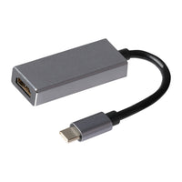 Nikkai USB-C to HDMI V3.1 Adapter (Supports 4K Ultra HD @30Hz) - Grey, 0.12m