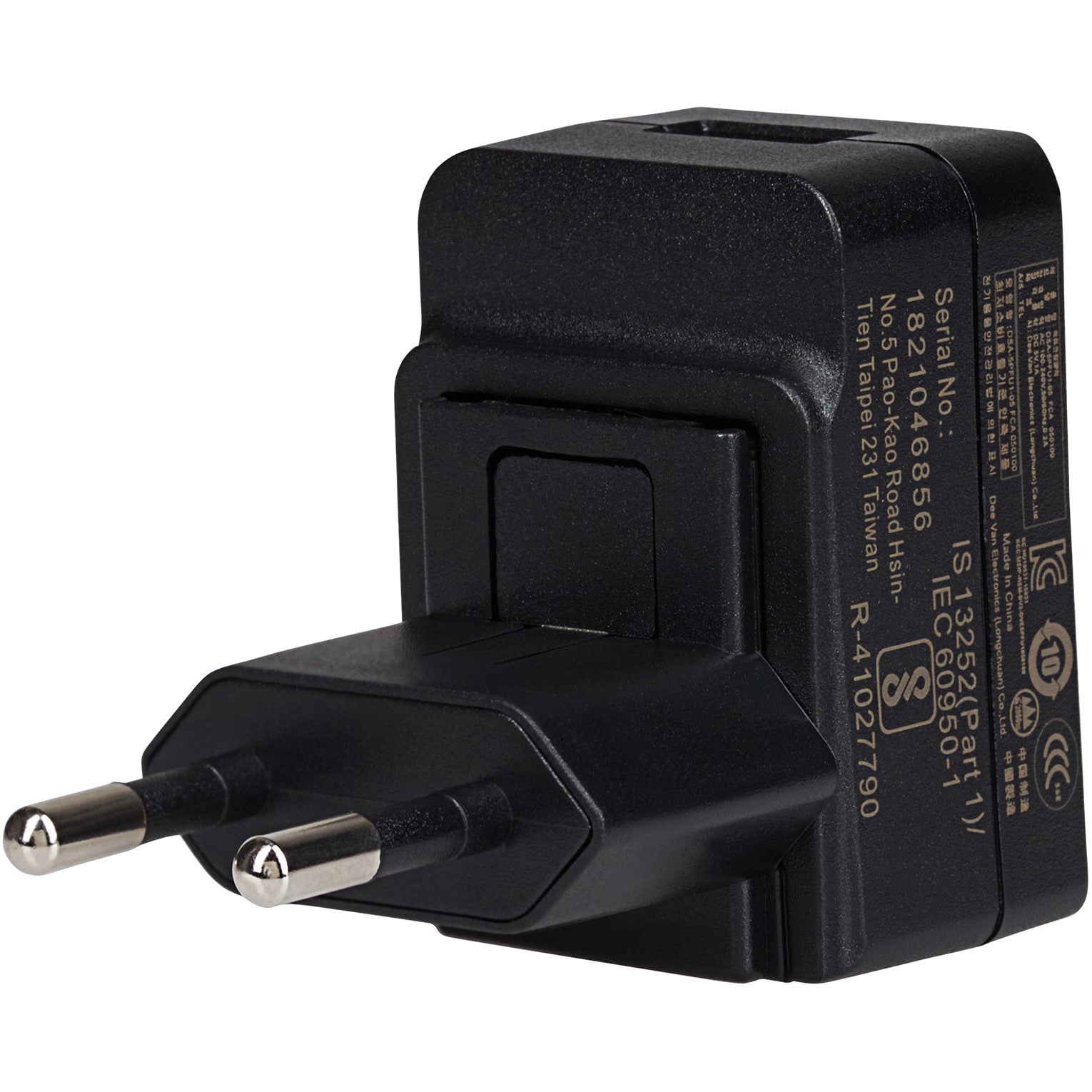 Maplin 1-Port USB-A EU Wall Charger 5V 1 Amp 100-240V Travel Adapter - Black
