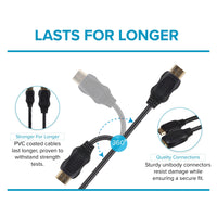 Maplin HDMI to Mini HDMI 4K Ultra HD Cable with Gold Connectors - Black, 1m