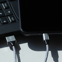 Maplin Lightning Connector to USB-A Braided Cable - 1m