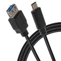 Maplin Pro USB-C Male to USB-A 3.1 Female Gen 2 60W Super Speed Data Transfer & Charging Adapter Cable - Black, 1m