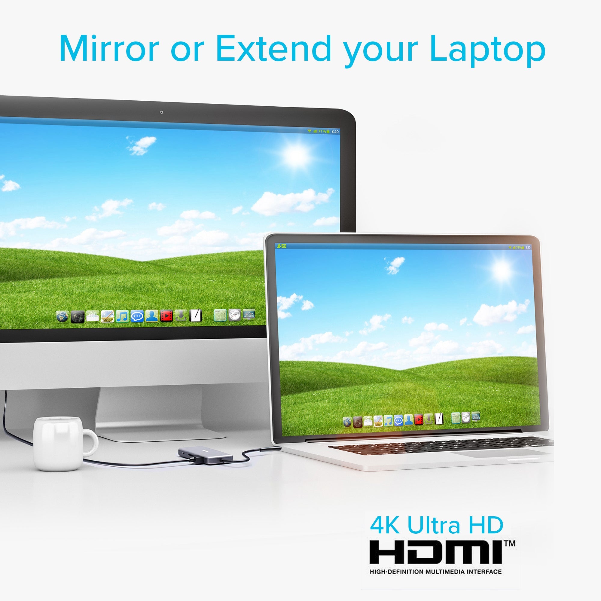 Maplin USB-C to VGA Female Connector Full HD @60Hz Adapter - Silver, 16cm