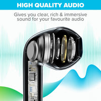 Maplin Wired Lightning Earbuds with Hands Free Calling & Volume Button - White