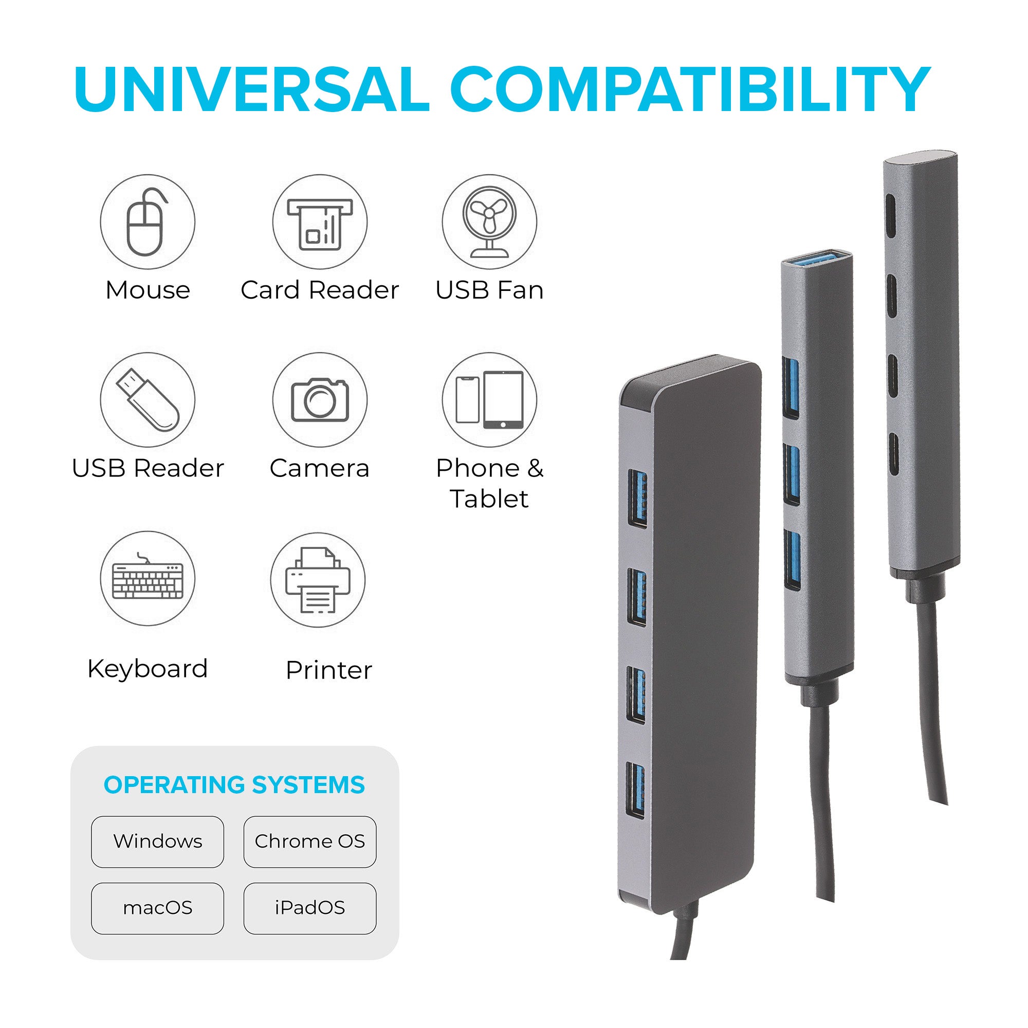 Maplin USB-C / USB-A Multiport Hub to 4x USB-A 2.0 / 2x USB-C / 1x USB-A 3.0