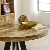Merlin Mango Wooden 4 Seater Round Dining Table