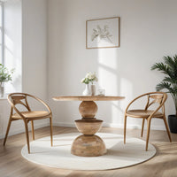 Merlin Mango Wood Round Dining Table