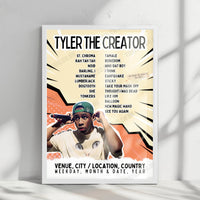 Tyler, The Creator Setlist Poster - The O2 Arena, London - May 19th, 2025