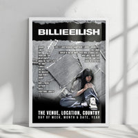 Billie Eilish Setlist Poster - Ziggo Dome, Amsterdam - May 5th, 2025