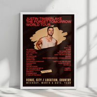 Justin Timberlake Setlist Poster - American Airlines Center, Dallas, TX, USA - December 6th, 2024
