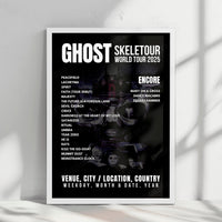 Ghost Setlist Poster - Le Zénith, Toulouse - April 27th, 2025