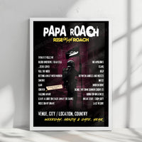 Papa Roach Setlist Poster - Huxley's Neue Welt, Berlin, Germany - January 21st, 2025