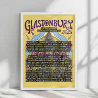 Glastonbury 2025 Worthy Farm Line-up Poster - Full 3-Day Festival Edition