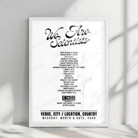 We Are Scientists Setlist Poster - Anne Arundel County Fairgrounds, Crownsville - June 6th, 2025