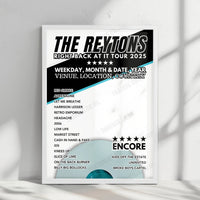 The Reytons Setlist Poster - Metro Theatre, Sydney - October 4th, 2024