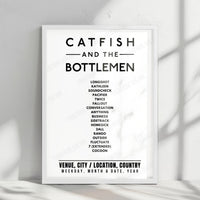Catfish and the Bottlemen Setlist Poster - Exhibition, London - February 8th, 2020