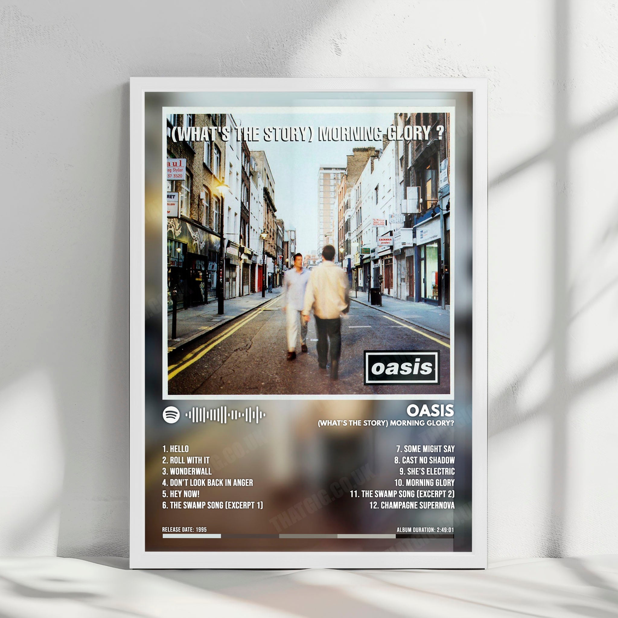 Oasis - What's the Story Morning Glory - Album Cover Poster with Full Tracklist