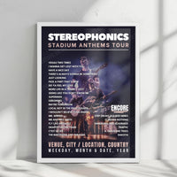 Stereophonics Setlist Poster - Finsbury Park, London - July 4th, 2025