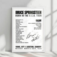 Bruce Springsteen Setlist Poster - St James' Park, Newcastle upon Tyne - June 4th, 1985