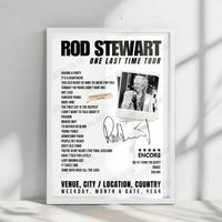 Rod Stewart Setlist Poster - Mohegan Sun Arena, Uncasville, CT, USA - September 7th, 2024