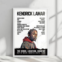 Kendrick Lamar Setlist Poster - Nickerson Gardens, Los Angeles - December 12th, 2024