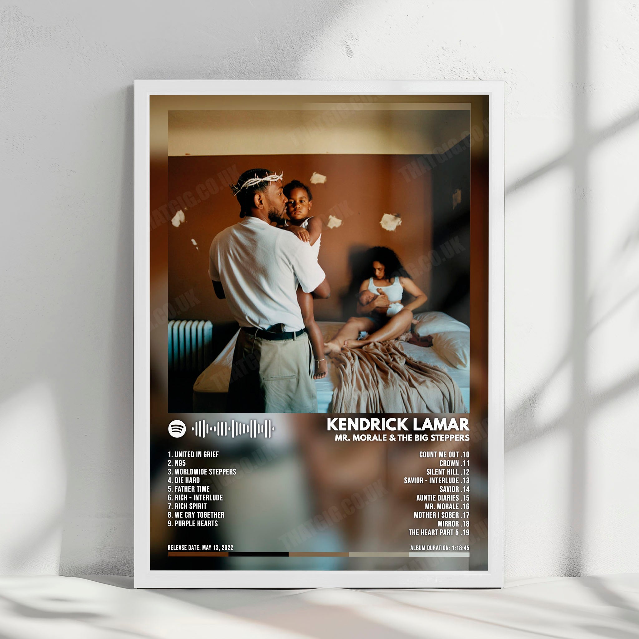Kendrick Lamar "Mr. Morale & The Big Steppers" Album Cover Poster - with Complete Tracklist