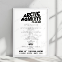 Arctic Monkeys Setlist Poster - Pedreira Paulo Leminski, Curitiba - November 8th, 2022