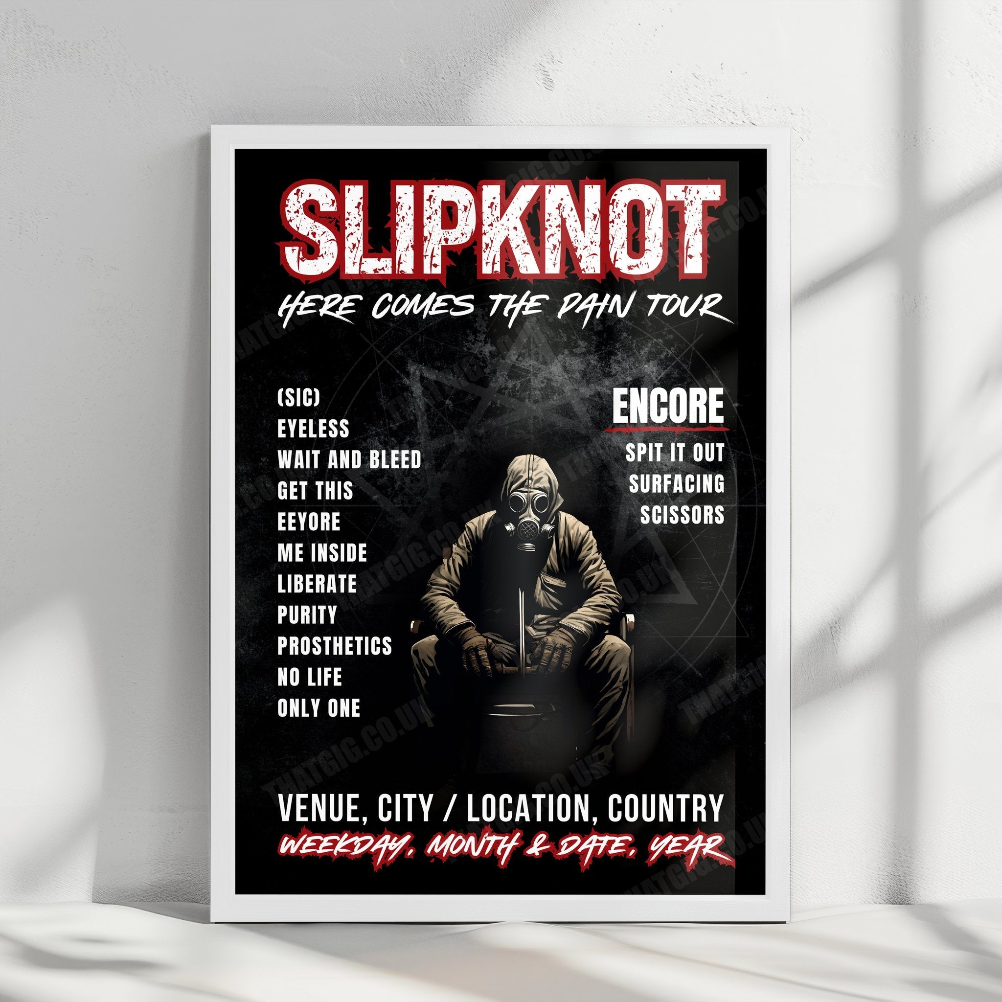 Slipknot Setlist Poster - First Direct Arena, Leeds, England - December 14th, 2024